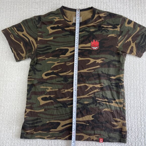 SPITFIRE Wheels CAMO T-Shirt Authentic Skateboard Men Sz M Punk Skater Read - Picture 10 of 16
